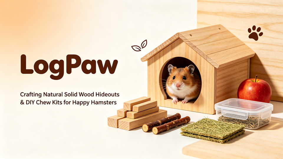 LogPaw: Crafting Natural Solid Wood Hideouts & DIY Chew Kits for Happy Hamsters